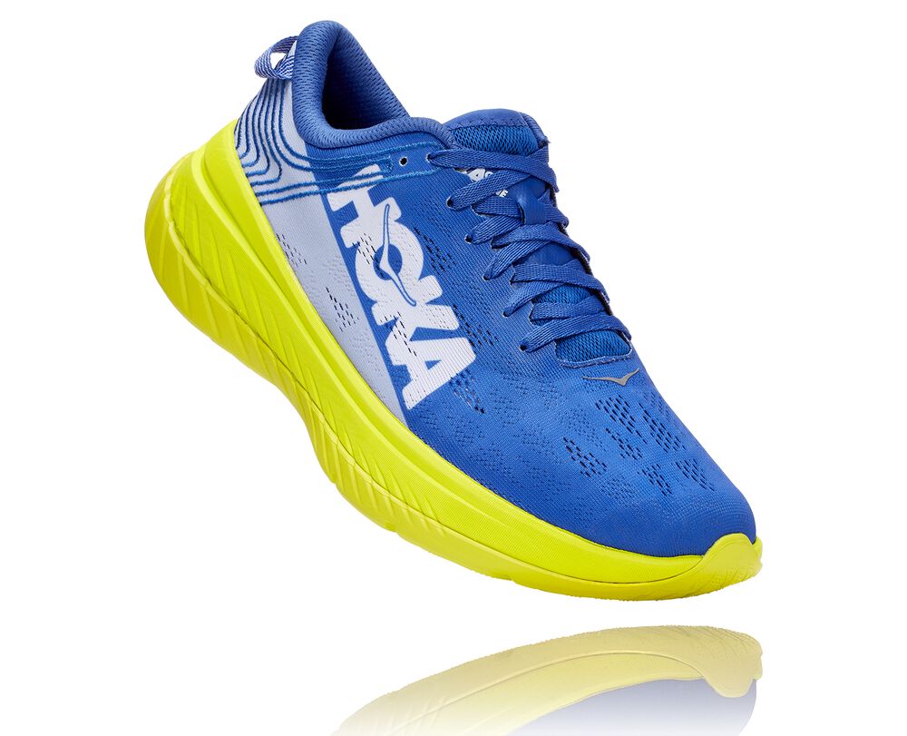 Hoka One One Carbon X Löparskor Dam Blå/Rosa - SE-1650842